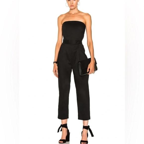 Sea New York Tuxedo Strapless Jumpsuit in Black - Size 10